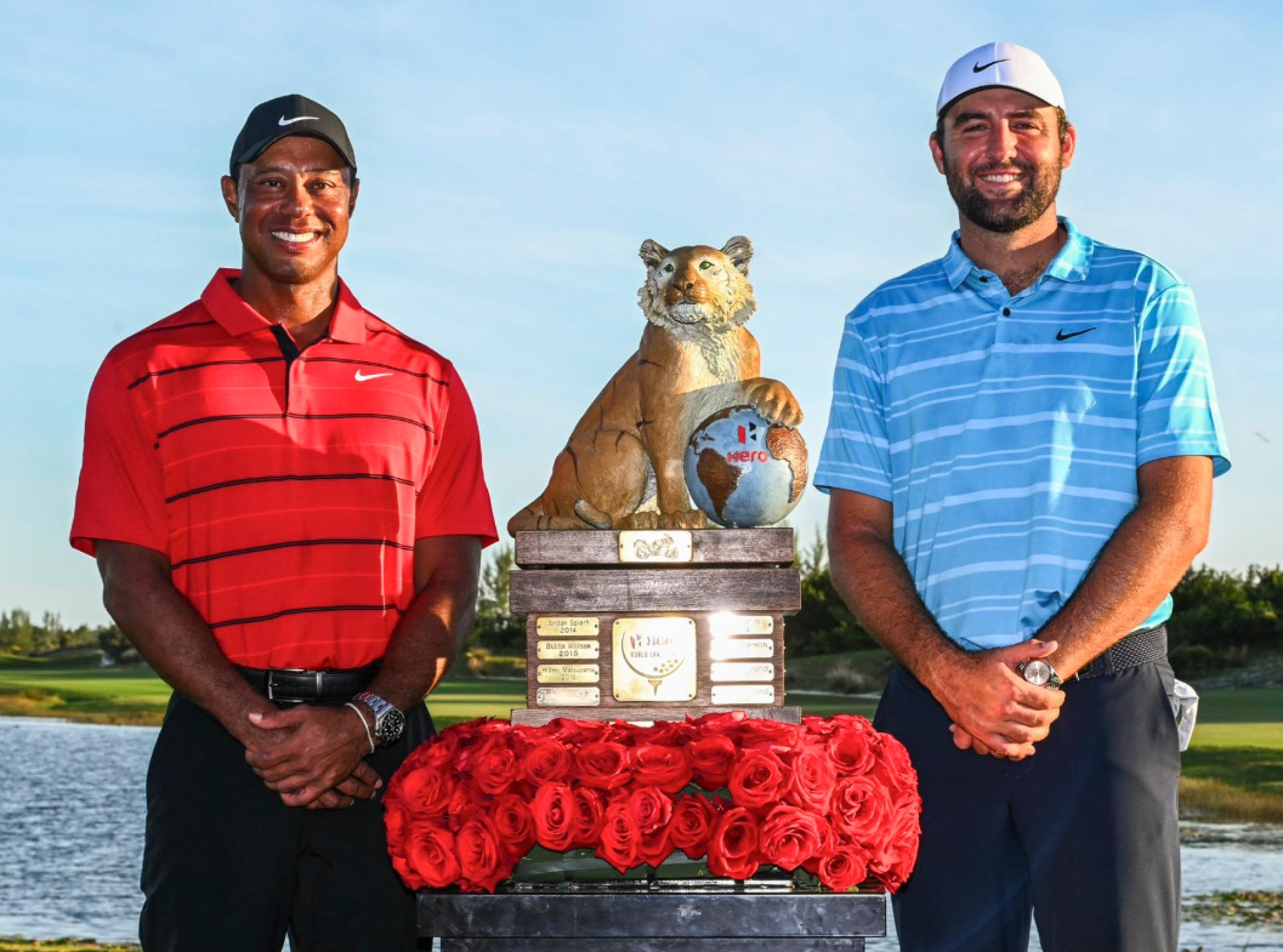 Tiger Woods and Scottie Scheffler