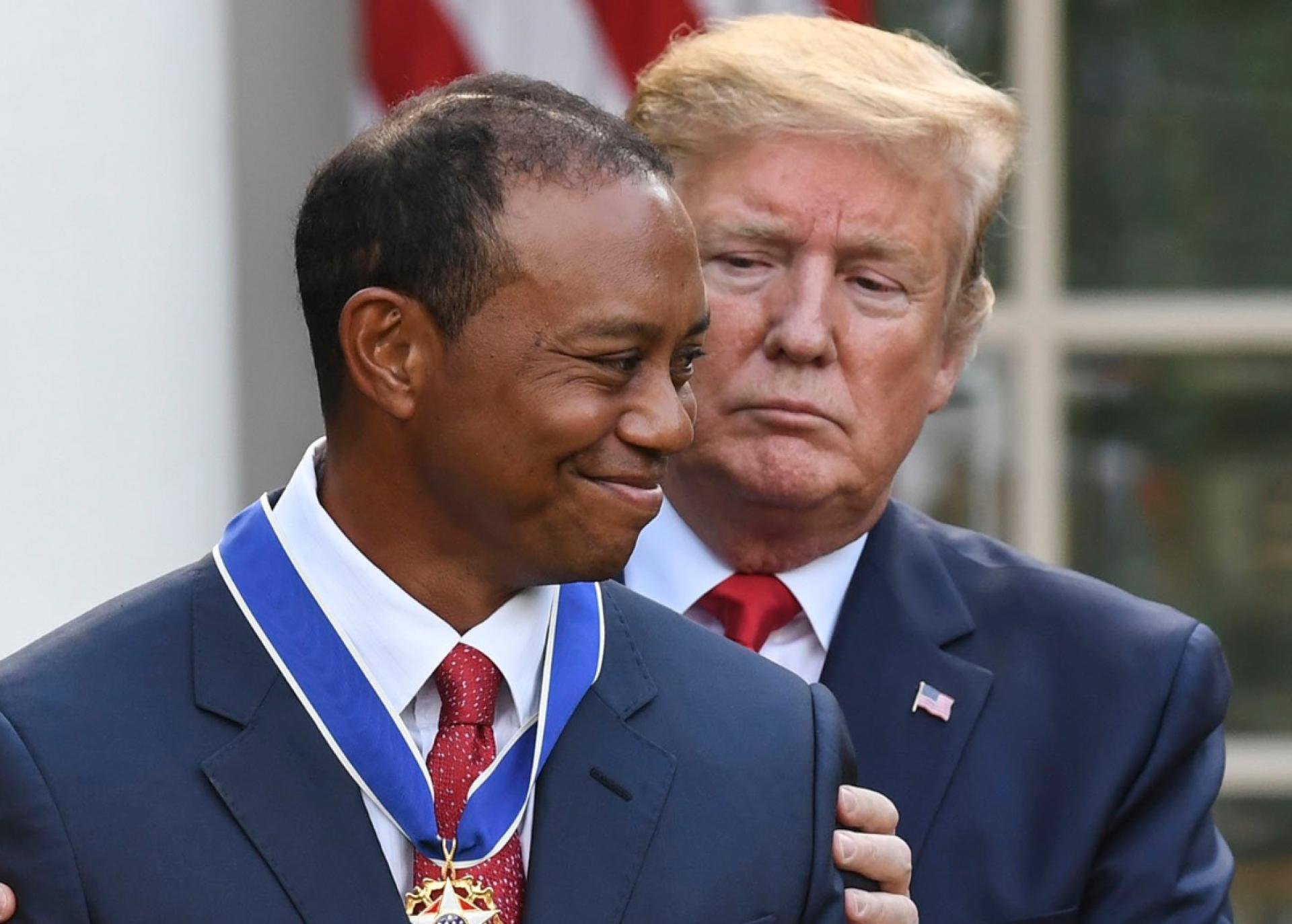 Tiger Woods and Donald Trump