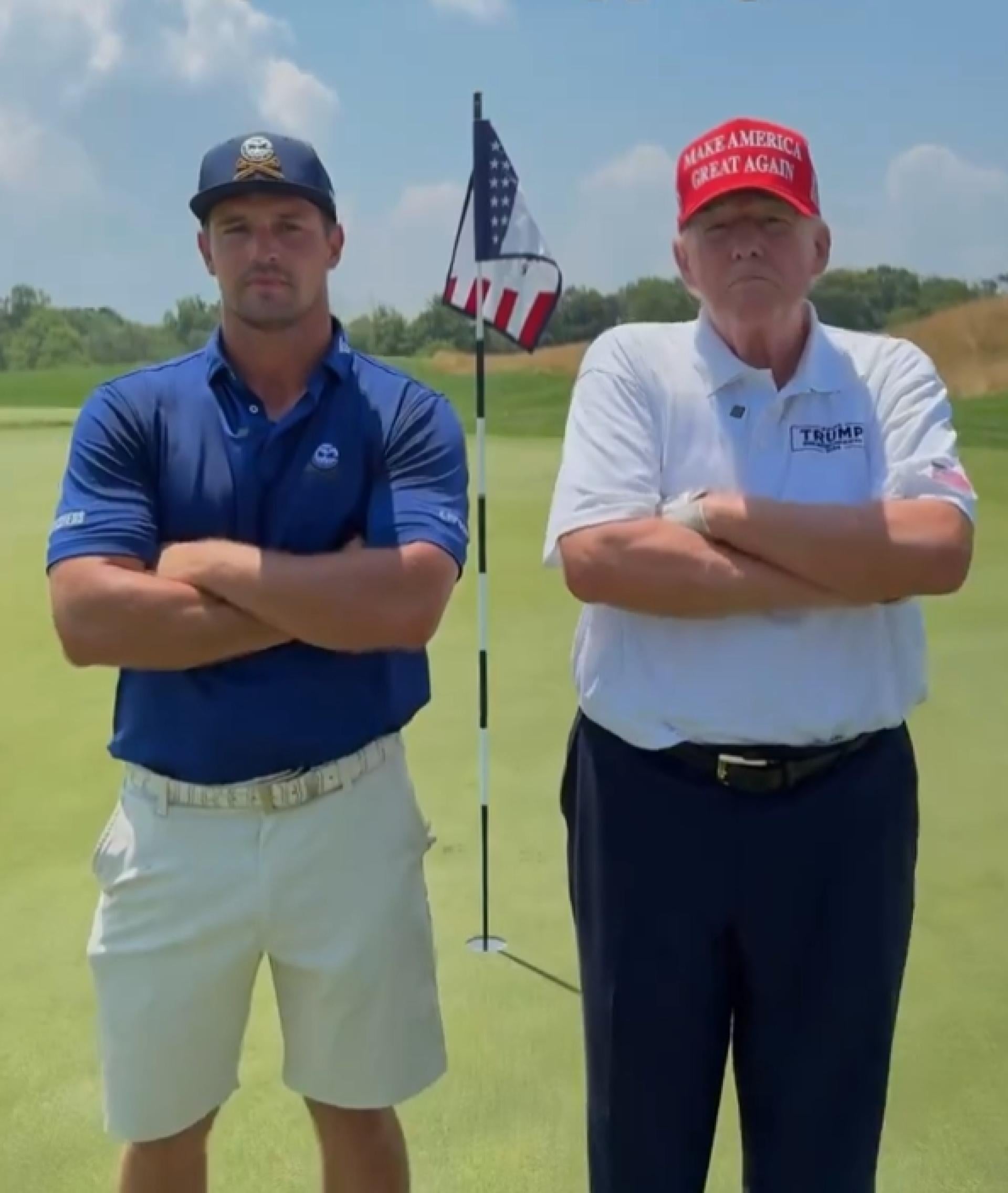 Bryson DeChambeau and Donald Trump